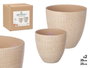 Ibergarden Set de 2 Pots Carrés Beige 20 cm et 25 cm en Céramique (Set de 2)