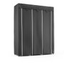 Newlux Armoire de tissu canvas v130 noir 130 x 45 x 167 cm