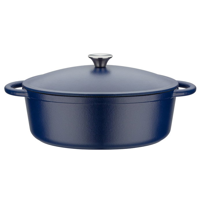 GSW Cocotte ovale BLUE MAGIC en fonte massive, 7L, Bleu GSW Cocotte ovale BLUE MAGIC en fonte massive, 7L, Bleu
