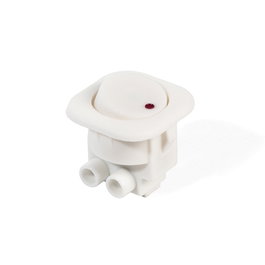 DH Interrupteur unipolaire blanc pour encastrement On/Off avec fixation par vis