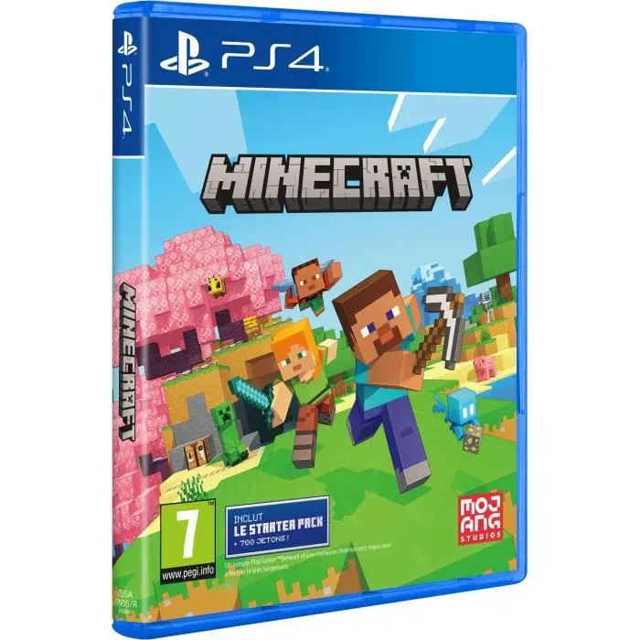 Sony Minecraft Starter Edition Refresh - Jeu PS4 en français, jeu de construction et aventure multijoueur, mode créatif et survie