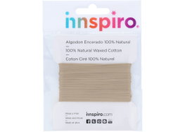 Innspiro Cordon en coton ciré fin sable 1,5 mm 5 m