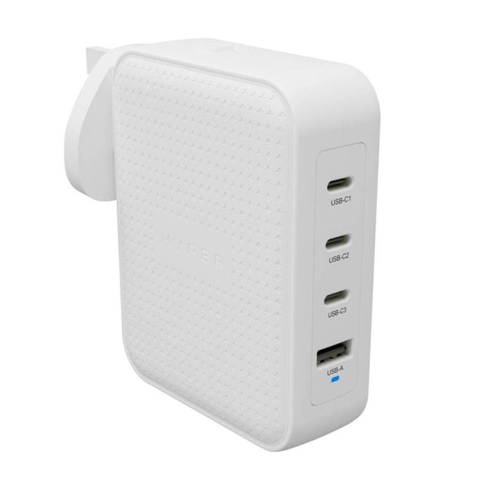 Hyper Chargeur Hyperjuice 145 W 4 Ports USB Type-C/A GaN Power Delivery 3.1 Quick Charge 3.0 Blanc Hyper Chargeur Hyperjuice 145 W 4 Ports USB Type-C/A GaN Power Delivery 3.1 Quick Charge 3.0 Blanc