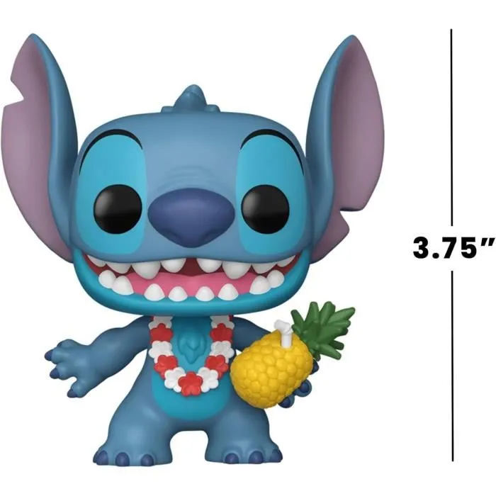 Funko Pop! Disney - Figurine Stitch Luau 1567 - Lilo et Stitch - Figurine vinyl de 9 cm avec ananas et collier de fleurs Funko Pop! Disney - Figurine Stitch Luau 1567 - Lilo et Stitch - Figurine vinyl de 9 cm avec ananas et collier de fleurs