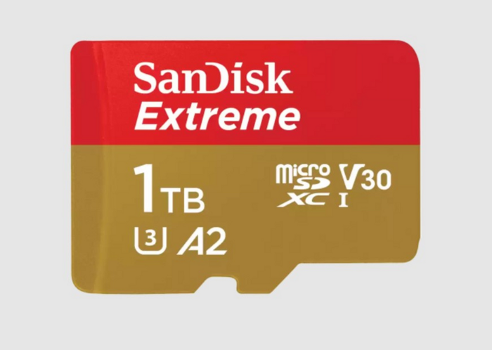 SanDisk Carte MicroSD Extreme 1TB V30 A2 UHS-I Classe 10 SDSQXAV-1T00-GN6MA Rouge et Or SanDisk Carte MicroSD Extreme 1TB V30 A2 UHS-I Classe 10 SDSQXAV-1T00-GN6MA Rouge et Or