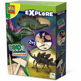 SES Creative Fouille de dinosaures et de squelettes 2 en 1 - Stégosaure