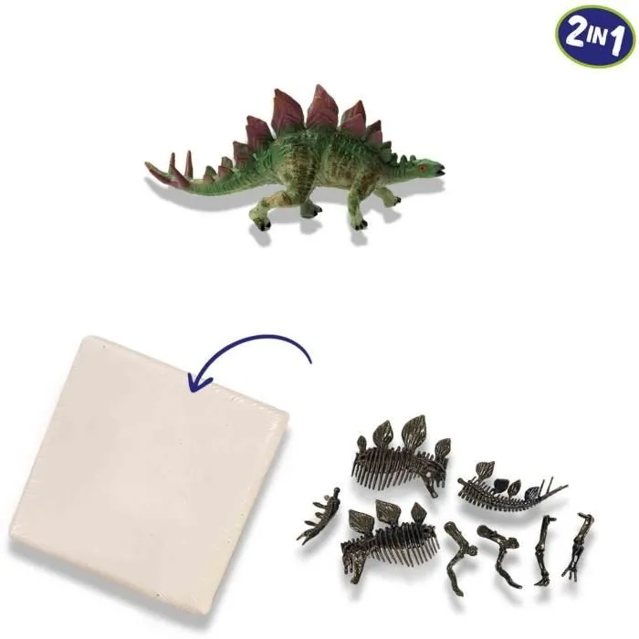 Ses Creative - Ensemble de fouille de dinosaure et squelette 2 en 1 Stegosaurus - Jeu éducatif pour enfants à partir de 5 ans avec marteau et ciseau Ses Creative - Ensemble de fouille de dinosaure et squelette 2 en 1 Stegosaurus - Jeu éducatif pour enfants à partir de 5 ans avec marteau et ciseau