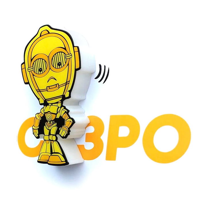3D LIGHT FX - Lampe LED 3D Star Wars C-3PO mini - Fonctionne avec piles AAA (non incluses)