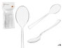 Kinvara Lot de 18 Cuillères en Plastique Transparent 11x24x3 cm (Set de 48)