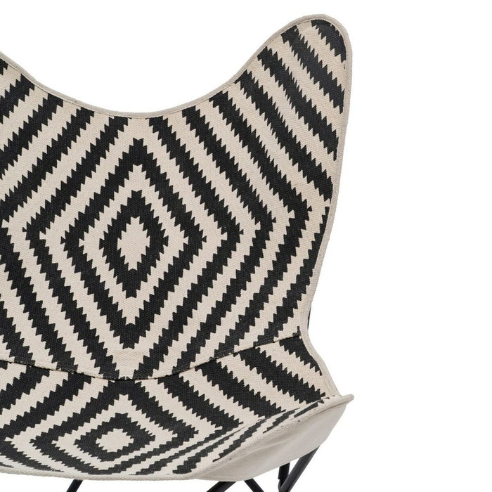 BigBuy Home Fauteuil Blanc Noir BigBuy Home Fauteuil Blanc Noir