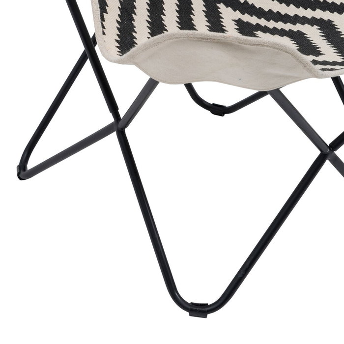 BigBuy Home Fauteuil Blanc Noir BigBuy Home Fauteuil Blanc Noir