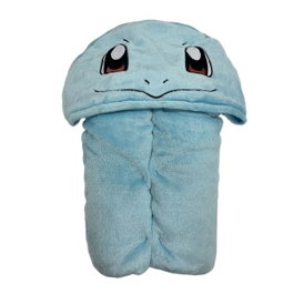 Pokemon Plaid polaire à capuche 3D Carapuce - 120 x 150 cm
