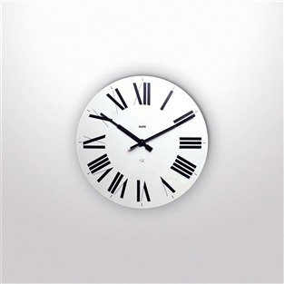 Alessi Firenze 12 W - Horloge murale en ABS blanc - Mouvement à quartz - Chiffres romains - Design vintage Achille et Pier Giacomo Castiglioni Alessi Firenze 12 W - Horloge murale en ABS blanc - Mouvement à quartz - Chiffres romains - Design vintage Achille et Pier Giacomo Castiglioni
