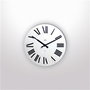 Alessi Firenze 12 W - Horloge murale en ABS blanc - Mouvement à quartz - Chiffres romains - Design vintage Achille et Pier Giacomo Castiglioni