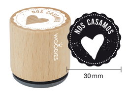Woodies Tampon en bois et caoutchouc Nos casamos 33x30mm