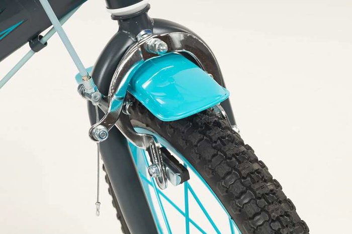 Toimsa Bicicleta Blue Ice 16" pour enfants 5-8 ans, vélo de taille 16 pouces en gris et métal, langue espagnol