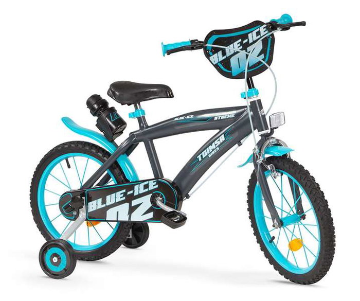Toimsa Bicicleta Blue Ice 16" pour enfants 5-8 ans, vélo de taille 16 pouces en gris et métal, langue espagnol