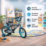Toimsa Bicicleta Blue Ice 16" pour enfants 5-8 ans, vélo de taille 16 pouces en gris et métal, langue espagnol