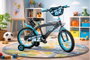 Toimsa Bicicleta Blue Ice 16" pour enfants 5-8 ans, vélo de taille 16 pouces en gris et métal, langue espagnol