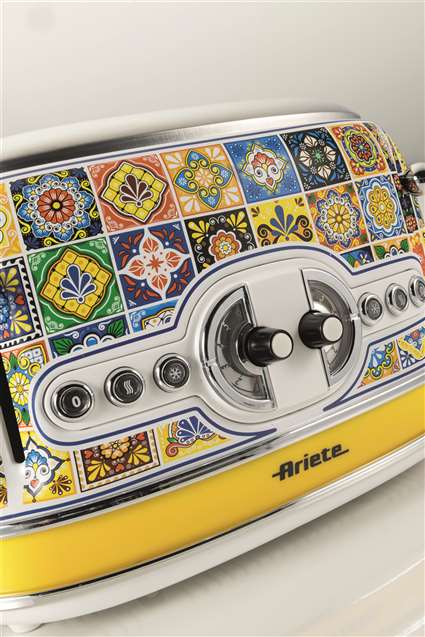 Ariete 156 Positano Grille-pain 4 tranches avec 6 niveaux de cuisson, fonctions décongélation et réchauffage, bandeja recogemigas amovible
