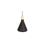 Lampe Jordan suspendue en métal et bois noir