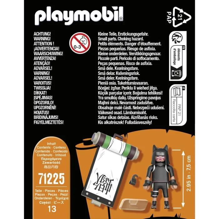 Playmobil Naruto Shippuden Kankuro 71225 Figurine d'action pour enfants à partir de 5 ans