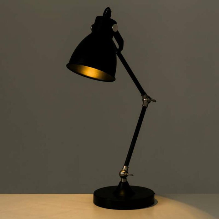 BigBuy Home Flexo/Lampe de bureau Noir Métal 25 W
