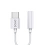 SAVIO Câble adaptateur USB 3.1 vers Jack 3,5mm, USB C, 0,11m, blanc