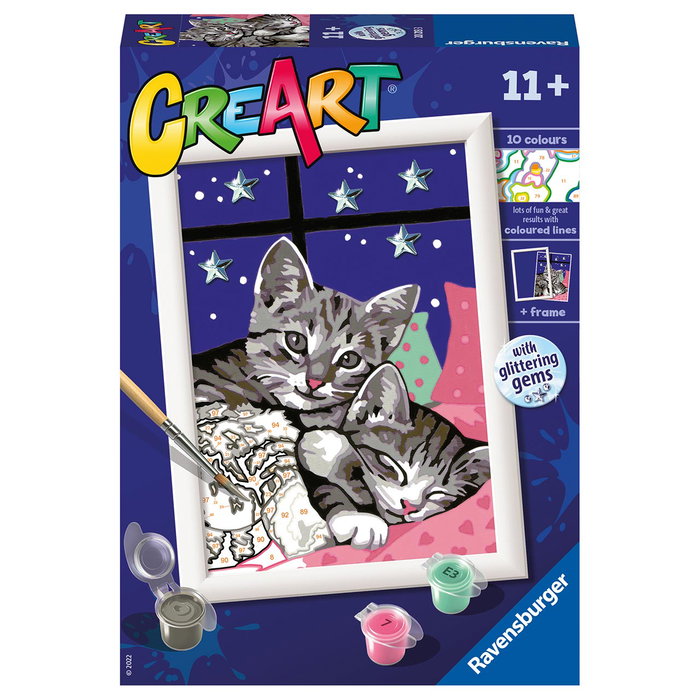 Ravensburger Creart - Kit de peinture par numéros 'Série E Classic - Dulces Gatitos' - Puzzle artistique pour enfants à partir de 12 ans - Réf. 20213 Ravensburger Creart - Kit de peinture par numéros 'Série E Classic - Dulces Gatitos' - Puzzle artistique pour enfants à partir de 12 ans - Réf. 20213