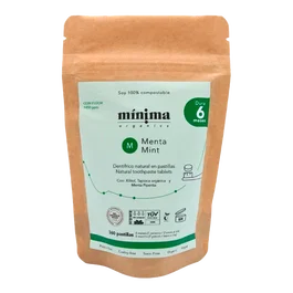 MINIMA ORGANICS Dentifrice en Pastilles Menthe avec Fluor - Recharge Sachet 360