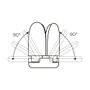 Edm Ampoule LED Leaf Multidirectionnelle E27 30W 6500K Lumière Froide 3155lm IP20