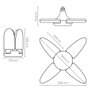 Edm Ampoule LED Leaf Multidirectionnelle E27 30W 6500K Lumière Froide 3155lm IP20