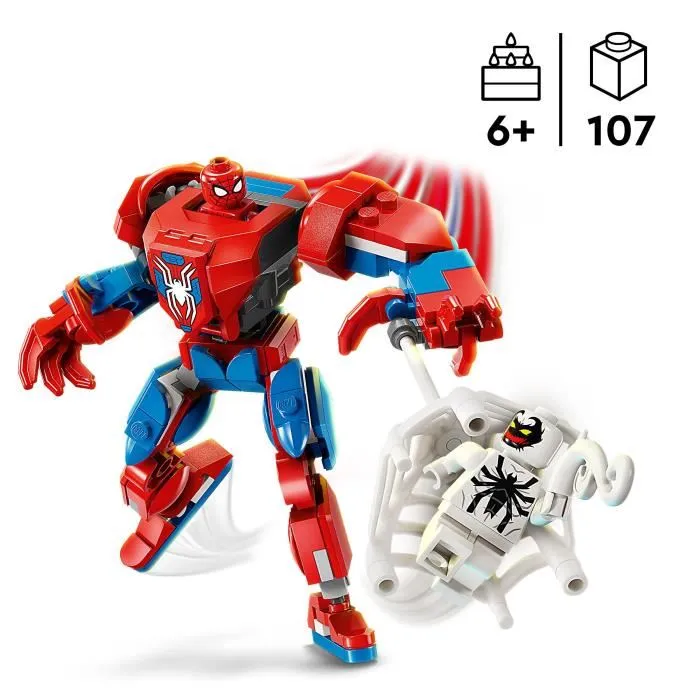 LEGO Marvel 76308 Robot de Spider-Man contre Anti-Venom, Jeu de Construction Super-Héros avec Minifigurines, pour Enfants de 6 Ans et Plus