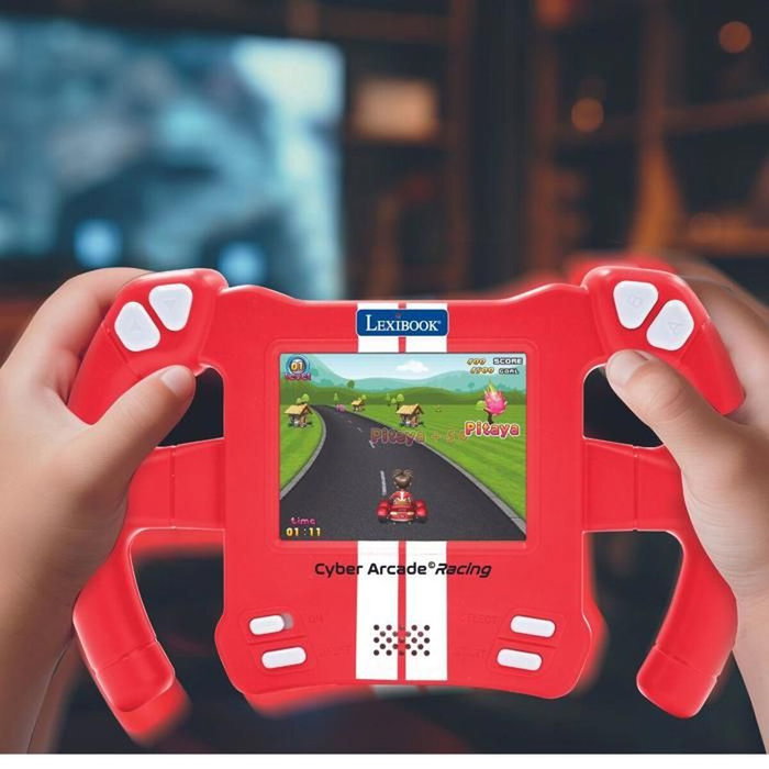 Lexibook Console de jeux en forme de volant avec 30 jeux et écran LCD - Rouge Lexibook Console de jeux en forme de volant avec 30 jeux et écran LCD - Rouge