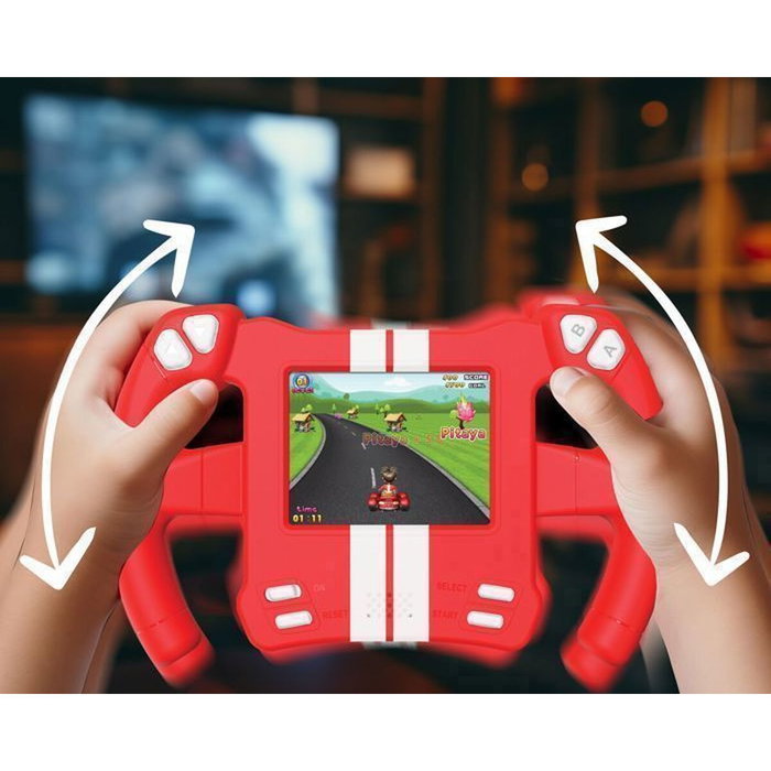 Lexibook Console de jeux en forme de volant avec 30 jeux et écran LCD - Rouge Lexibook Console de jeux en forme de volant avec 30 jeux et écran LCD - Rouge