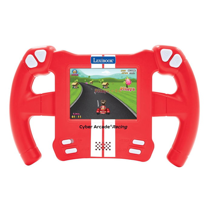 Lexibook Console de jeux en forme de volant avec 30 jeux et écran LCD - Rouge Lexibook Console de jeux en forme de volant avec 30 jeux et écran LCD - Rouge