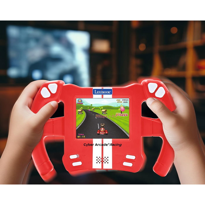 Lexibook Console de jeux en forme de volant avec 30 jeux et écran LCD - Rouge Lexibook Console de jeux en forme de volant avec 30 jeux et écran LCD - Rouge