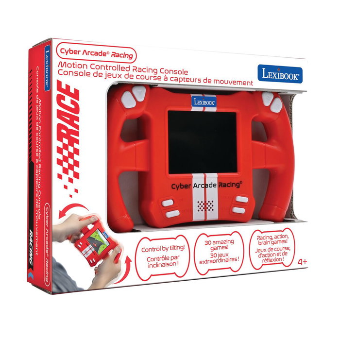 Lexibook Console de jeux en forme de volant avec 30 jeux et écran LCD - Rouge Lexibook Console de jeux en forme de volant avec 30 jeux et écran LCD - Rouge