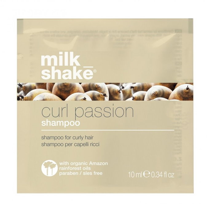 Milk Shake Shampooing Curl Passion, sans parabènes, pour douceur et maniabilité des boucles, 10 ml Milk Shake Shampooing Curl Passion, sans parabènes, pour douceur et maniabilité des boucles, 10 ml