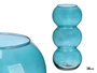 GIFTDECOR Vase en Verre Triple Sphère Turquoise 38cm