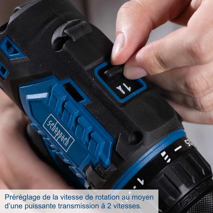 Scheppach Perceuse visseuse à percussion sans fil BC-CD60-X brushless 60 Nm