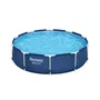 Bestway Steel Pro - Piscine hors sol tubulaire ronde, 305 x 76 cm, DuraPlus, acier inoxydable, résistante UV et chlore, vanne de vidange, 4678 litres