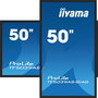 Iiyama écran tactile professionnel 50" (127 cm) PCAP multi-touch 40 points sans cadre, UHD 4K 3840x2160, Android 11, VA, 4 Go RAM, 32 Go, 2xHDMI, DisplayPort, 24/7