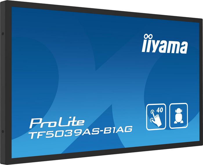 Iiyama écran tactile professionnel 50" (127 cm) PCAP multi-touch 40 points sans cadre, UHD 4K 3840x2160, Android 11, VA, 4 Go RAM, 32 Go, 2xHDMI, DisplayPort, 24/7