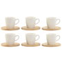 Home ESPRIT Ensemble de tasses à café Blanc Bambou Porcelaine 90 ml