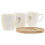Home ESPRIT Ensemble de tasses à café Blanc Bambou Porcelaine 90 ml