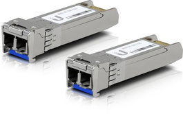 Ubiquiti UFiber Module SFP+ Optique Monomode, 10 Gbps, Portée 10 km, Lot de 2