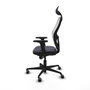 Piqueras y Crespo Chaise de Bureau 2D036G1 Gris foncé avec Appui-tête