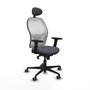 Piqueras y Crespo Chaise de Bureau 2D036G1 Gris foncé avec Appui-tête