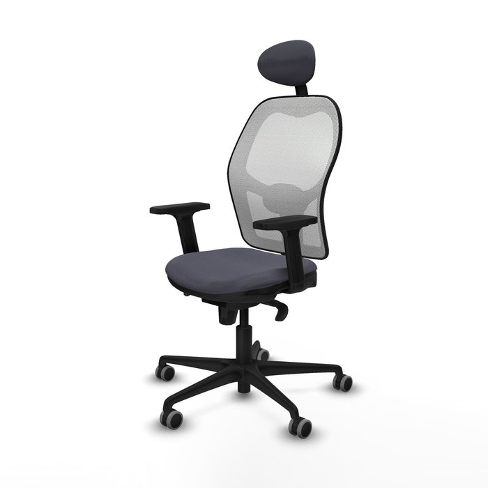 Piqueras y Crespo Chaise de Bureau 2D036G1 Gris foncé avec Appui-tête